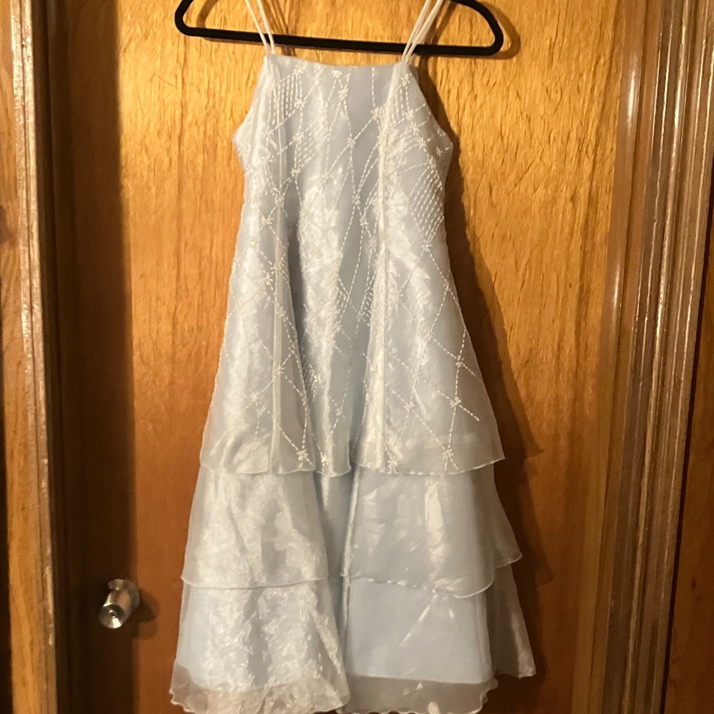 Girls, blue ice blue girls semi formal dress dress